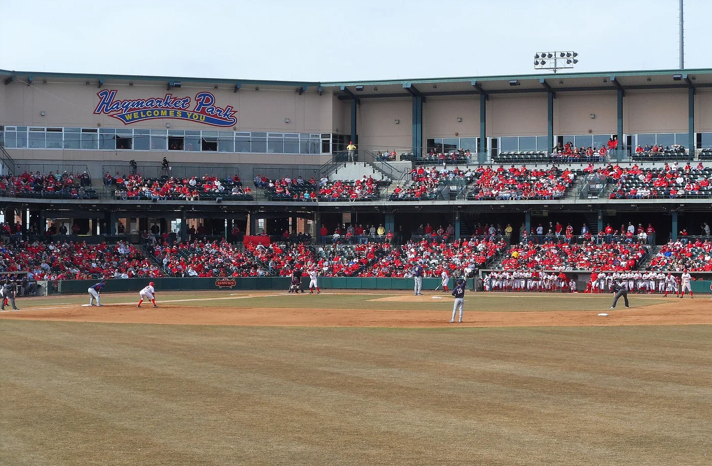 Nebraska and Fresno State playing baseball at Hawks Field at Haymarket Park.